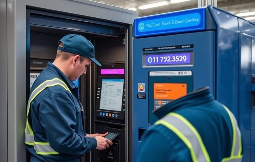Terminal de autoservicio operativo en una sucursal